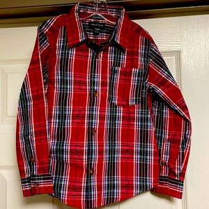 NWT Nautica Red Plaid Button-up Shirt
